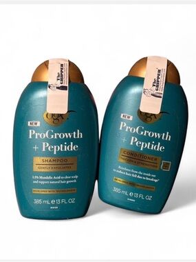 OGX ProGrowth + Peptide Shampoo & Conditioner Teal Set
